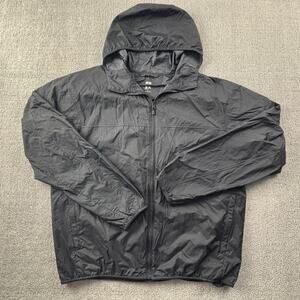Uniqlo Jacket Adult Medium Black Full Zip Pocketable Packable Casual Men's
